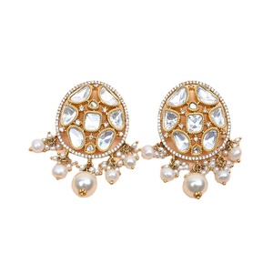 ต่างหูลายจุดสำหรับผู้หญิงมีขอบสองด้านดีไซน์สวยไม่เหมือนใคร - Product Image 1