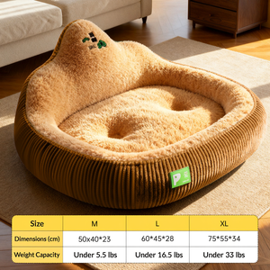 Coussin de couchage chaud d'hiver pour chien et chat, en polaire Sherpa douce, avec dossier haut, orthopédique, pour chiots et petits chiens - Product Image 6