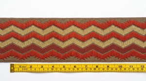 Decorative Woven <b>Ribbon</b> Embroidered Trim Tape Zigzag Pattern Textile Roll for Garment Home Decor - Product Image 5
