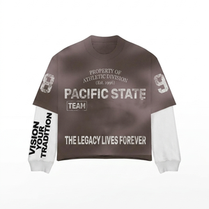 260 GSM Cotton Jersey Double Layer Tshirt Black White Mesh Sleeves Rhinestone Print Design <b>Logo</b> Shirt - Product Image 5