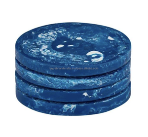 Juego de posavasos de resina epoxi, alfombrillas elegantes para bebidas para té, café y vino, posavasos decorativos de Mesa para el hogar, la Oficina y el uso de regalos - Product Image 5