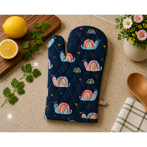 Gant de four en coton imprimé sur mesure |   Gant de cuisine matelassé résistant à la chaleur pour la maison, l'hôtel et le restaurant - Product Image 5