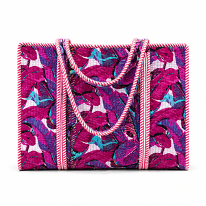 Bolsa de Mano de Algodón Bohemia con Estampado Múltiple de Invierno para Mujer, con Cierre, Ligera, Duradera, para Compras y Uso Diario - Product Image 1