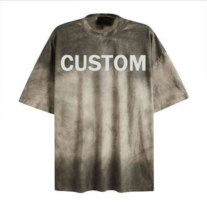 เสื้อยืดผู้ชายโอเวอร์ไซส์ผ้าเกล็ดหิมะไล่โทนสี - Product Image 1