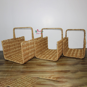 Cesta portadora de troncos de mimbre de algas marinas hecha a mano de alta calidad, organizador de cestas de almacenamiento para el hogar y la Oficina - Product Image 4