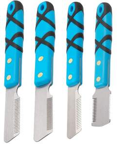 Cuchillo Profesional para Pelar Perros, Juego de 6 Piezas de Acero Inoxidable + Herramientas de Madera para el Cuidado del Pelaje y Recorte de Mascotas - Product Image 5