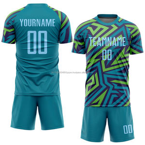 Uniforme de Fútbol Unisex de Poliéster de Alta Calidad OEM ODM, Último Diseño, Uniforme de Club Moderno, Nombre de Equipo Personalizado - Product Image 6