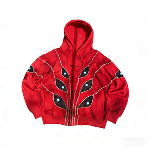 Sudadera con Capucha para Hombre, Estilo Gótico, Estampado de Ángel, Poliéster 250-300g, Holgada, Color Oscuro, Nueva Colección 2026 - Product Image 2