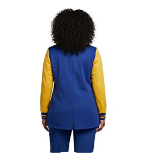 Premium Varsity <b>Blazer</b> Coat For Women Classic Letterman Style Jacket Fashion Casual Outerwear With Embroidered Details Stylish - Product Image 2