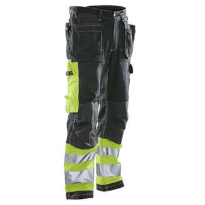 Pantalon de sécurité haute visibilité réfléchissant pour hommes, vêtements de travail d'extérieur, LED clignotante, imperméable, respirant, poches en coton, couleur personnalisable - Product Image 5