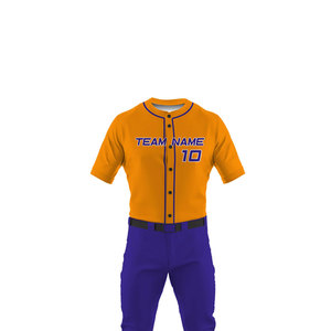 OEM Custom <b>Baseball</b> Uniforms for Teams Lightweight Polyester Fabric Full Button Style Moisture-Wicking Breathable Adjustable - Product Image 5