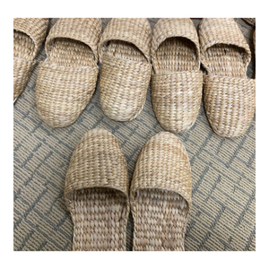 Eco Friendly Water Hyacinth Guest <b>Slippers</b> Handmade Natural Fiber House Shoes For Boutique Hotels And Resorts - Product Image 5