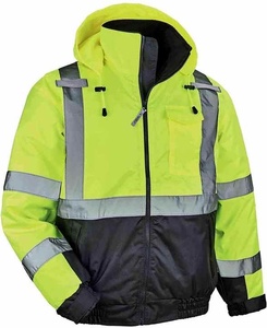 Customized <b>High</b> <b>Visibility</b> <b>Softshell</b> <b>Jackets</b> Hi Vis Waterproof Working Security Safety Reflective <b>Jacket</b> Hooded - Product Image 4