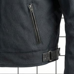 Chaqueta de moto de verano para hombre NAI-0566A, de cuero y textil, con cierre de cremallera, estilo motero, ropa de motociclismo de color personalizado. - Product Image 5