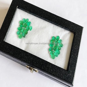 ต่างหูมรกตที่มีความแวววาวสูงพิเศษอัญมณีสีเขียวธรรมชาติที่สวยงามสำหรับการทำเครื่องประดับที่มีใบรับรอง IGI - Product Image 5