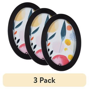 Cornice Ovale Nera Decorativa da Tavolo 4x6, Confezione da 3 - Product Image 1