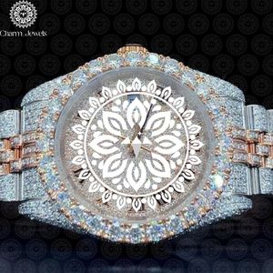 Charm_Jewels Luxury Women's Diamond <b>Watch</b> 36mm Round Analog Quartz Stainless Steel Band Folding Clasp - Product Image 2