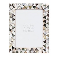 Marco de Fotos de Nácar de Alta Calidad con Diseño Intrincado, Exhibidor Decorativo, Regalo de Boda, Marco para Mapa o Imagen, Hecho en India