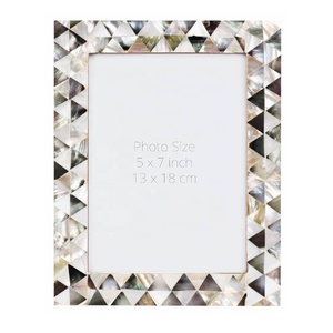 High Quality Handmade Mother of Pearl <b>Photo</b> <b>Frame</b> Intricate Design Display Showcase Decor for Wedding Made in India - Product Image 3