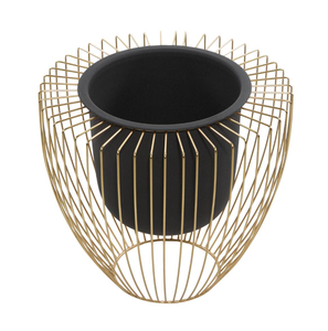 Support de pot de fleurs en métal doré fait main avec revêtement en poudre, style ferme, pour intérieur et extérieur, best-seller, décoration maison et jardin - Product Image 3