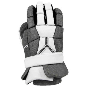Gants de hockey sur glace à doigts entiers, gris et blanc, en polyester, fermeture auto-agrippante, unisexe, toutes saisons, gants de sport 2027 - Product Image 1