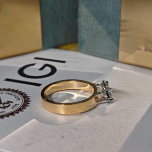 Anillo de compromiso y boda clásico con diamante marquise de 3 quilates cultivado en laboratorio, certificado IGI, engaste invisible en oro, ideal para fiestas. - Product Image 6