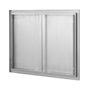 Puerta Doble Empotrada de Acero Inoxidable para Cocina Exterior, 31W x 24H Pulgadas, Puerta Vertical Empotrada en la Pared para Acceso a Barbacoa y Almacenamiento - Product Image 5