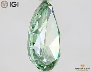 Diamante Cultivado en Laboratorio de 5.01 Quilates con Certificado IGI, Corte Pera, Color Verde Intenso, Claridad VVS2, para Centro de Collar - Product Image 5