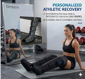 Botas de Masaje de Compresión de Aire de 5 Cámaras para Pies y Piernas, con Vibración y Calor para la Circulación Sanguínea y Alivio Muscular, Fabricante OEM - Product Image 2