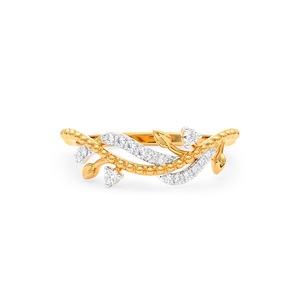 Anillo de banda retorcida con diamante cultivado en laboratorio - Product Image 1
