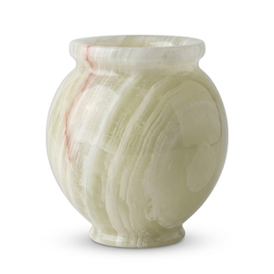 Elegantes Macetas de Piedra de Ónix Multicolor Verde, Exquisitas Macetas Rústicas de Piedra Arenisca para Flores, Macetas Decorativas de Piedra Verde Multicolor - Product Image 2