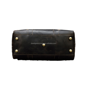 Bolsa de Viaje Plegable de Cuero Genuino con Cierre de Cremallera, Ligera, Impermeable, Almacenamiento, Logotipo Personalizado, Proveedor OEM al por Mayor - Product Image 3