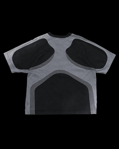 T-shirt en coton épais de haute qualité pour homme, tricoté uni, épaules tombantes, col rond côtelé, impression sérigraphique, design oversize vierge - Product Image 2