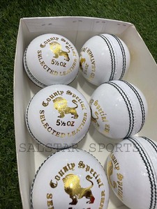 Ballon de cricket en cuir fluorescent durable pour club, 156 g, spécial matchs de ligue, T20, extérieur, logo personnalisé, vente en gros, direct usine - Product Image 5