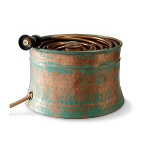 Support de tuyau d'arrosage vintage le plus vendu avec finition antique, organisateur décoratif de tuyaux d'eau extérieur, taille et couleur personnalisables - Product Image 3
