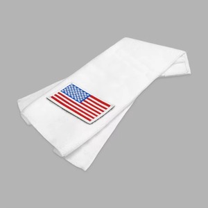 Custom White American Flag <b>Towel</b> 100% Cotton Embroidered Logo Sports Hand <b>Sweat</b> <b>Towel</b> for American Football Team Outdoor Use - Product Image 3
