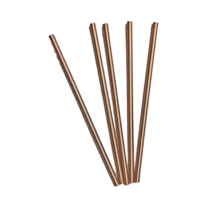 Pailles droites en acier inoxydable coloré avec nettoyeur, ustensiles de cuisine laqués de qualité alimentaire, fabriqués en Inde - Product Image 3