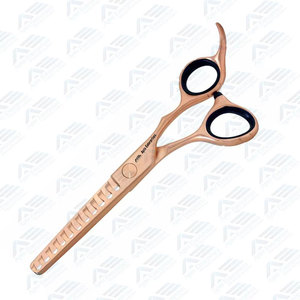 Tijeras de Entresacar Profesionales con Acabado Oro Rosa, Instrumento de Belleza, Tijeras de Entresacar con Agarre Cómodo, 11 Dientes Afilados, para Salón - Product Image 3