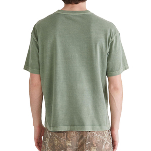 เสื้อยืดผู้ชายสั่งทำคุณภาพสูง ขนาดใหญ่พิเศษ 300 กรัม ผ้าฝ้าย 100% แห้งเร็ว ระบายอากาศดี ล้างสีแบบแอซิด ดีไซน์เรียบง่าย - Product Image 2