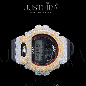 Montre à Lunette Sertie de Diamants Tachetés, Style Bijou Fait Main de Haute Qualité, Meilleur Prix de Gros, Diamant Moissanite VVS, Vente Chaude - Product Image 2