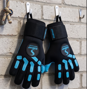 Professional High-<b>Match</b> Unisex Football Goalkeeper Gloves SUBHAY New Natural Latex Half Pipe Finger Reverse Bag Wear-Resistant - Product Image 3
