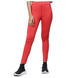 Leggings Deportivos Rojos de Cintura Alta, Largos, Térmicos, de Satén, Casuales, Elásticos, Transpirables, Tejidos, Sin Costuras, Ropa Deportiva para Mujer - Product Image 1