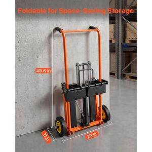Transpallet Idraulico con Capacità di Carico di 450 Libbre, Sollevatore a Verricello, Stacker con Altezza Massima di Sollevamento di 39,4 Pollici, Carrello Elevatore con Tavolo da 39,4 Pollici - Product Image 6