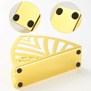 ที่ใส่กระดาษเช็ดปากสแตนเลสสีทองทันสมัยสำหรับวางบนเคาน์เตอร์ครัว - Product Image 4