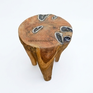Uniquely Designed Modern Round Step <b>Stool</b> Wood and Aluminium Home Furniture <b>Bar</b> <b>Stool</b> Chair - Product Image 1