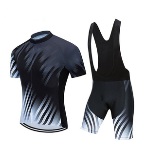 Ensembles de Vêtements de Cyclisme de Qualité Supérieure, Tailles Plus, Manches Courtes, Vestes à Col Montant avec Fermeture Éclair et Ensembles de Cuissardes à Bretelles, 100% Polyester, Séchage Rapide - Product Image 1