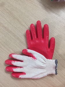 ถุงมือยางเคลือบหลายสีแบบเวียดนาม ป้องกันการบาด ป้องกันการลื่น ใช้ซ้ำได้ ถุงมือถักเคลือบยางลาเท็กซ์ผสมฝ้าย 10 คู่ สำหรับทำสวน ป้องกันมือ - Product Image 4