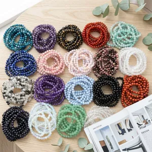Natural Crystal <b>Bracelets</b> 6-10 mm Bead Healing Gemstone <b>Bracelets</b> Amethyst Onyx Chrysocolla Rose Quartz Lapis Selenite Amazonite - Product Image 5
