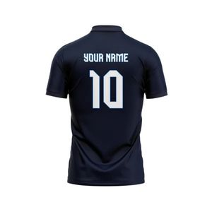 Professional Dark Gray Geometric Line Performance Breathable Quick Dry Athletic Cricket Jersey - Product Image 6