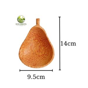 Assiette en bois de coco du Vietnam, polie, motif animal, écologique, pour fêtes et événements, nouveauté - Product Image 1